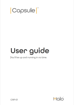 Originaalne "Halo Capsule" kasutajajuhend Tasuta allalaadimine